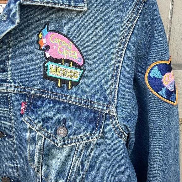 Levi's Corona Capital Music Festival Mexico 2022 Denim Relaxed Trucker Jacket S - Picture 4 of 11